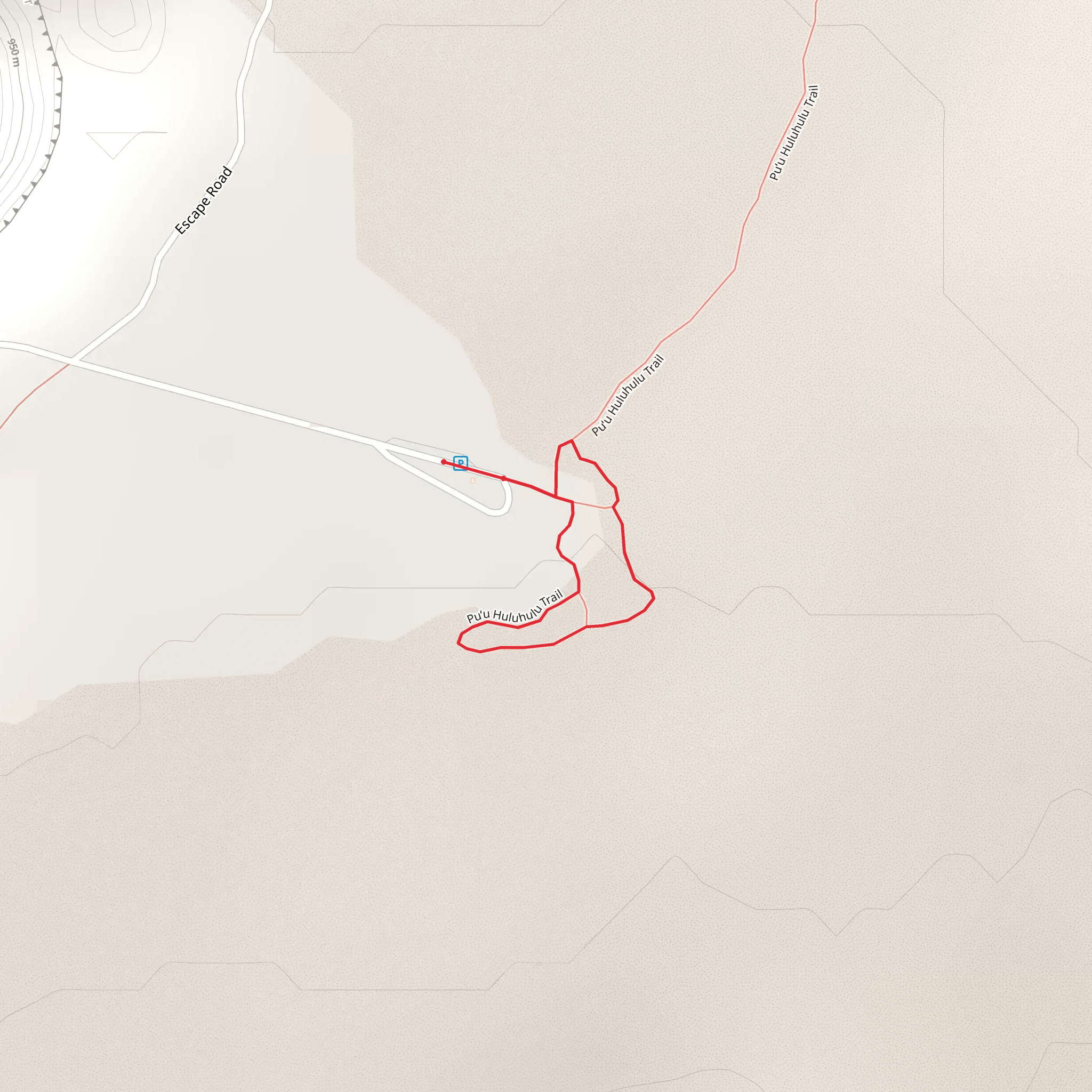 Puʻu Huluhulu Trail Loop mobile static map