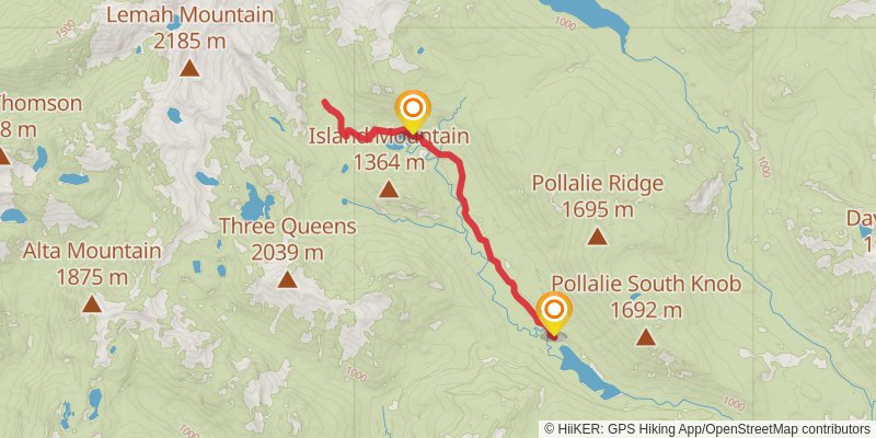 Lemah Meadow Trail via Pete Lake Trail stage 2 Map