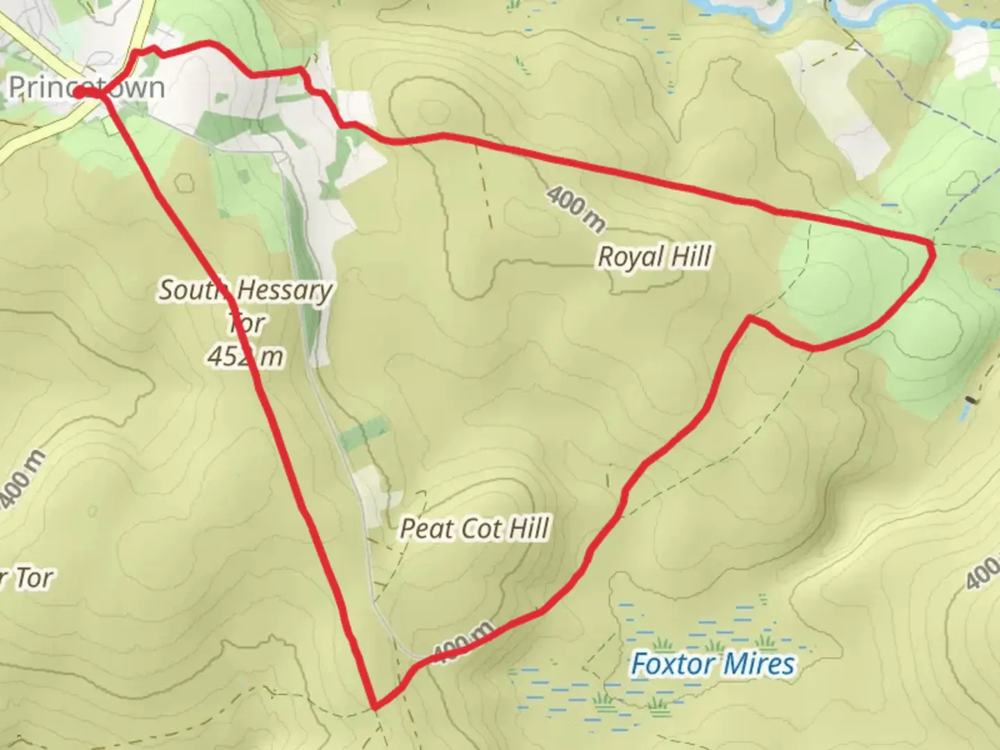 An image depicting the trail South Hessary via Abbot's Way and its surrounding area.