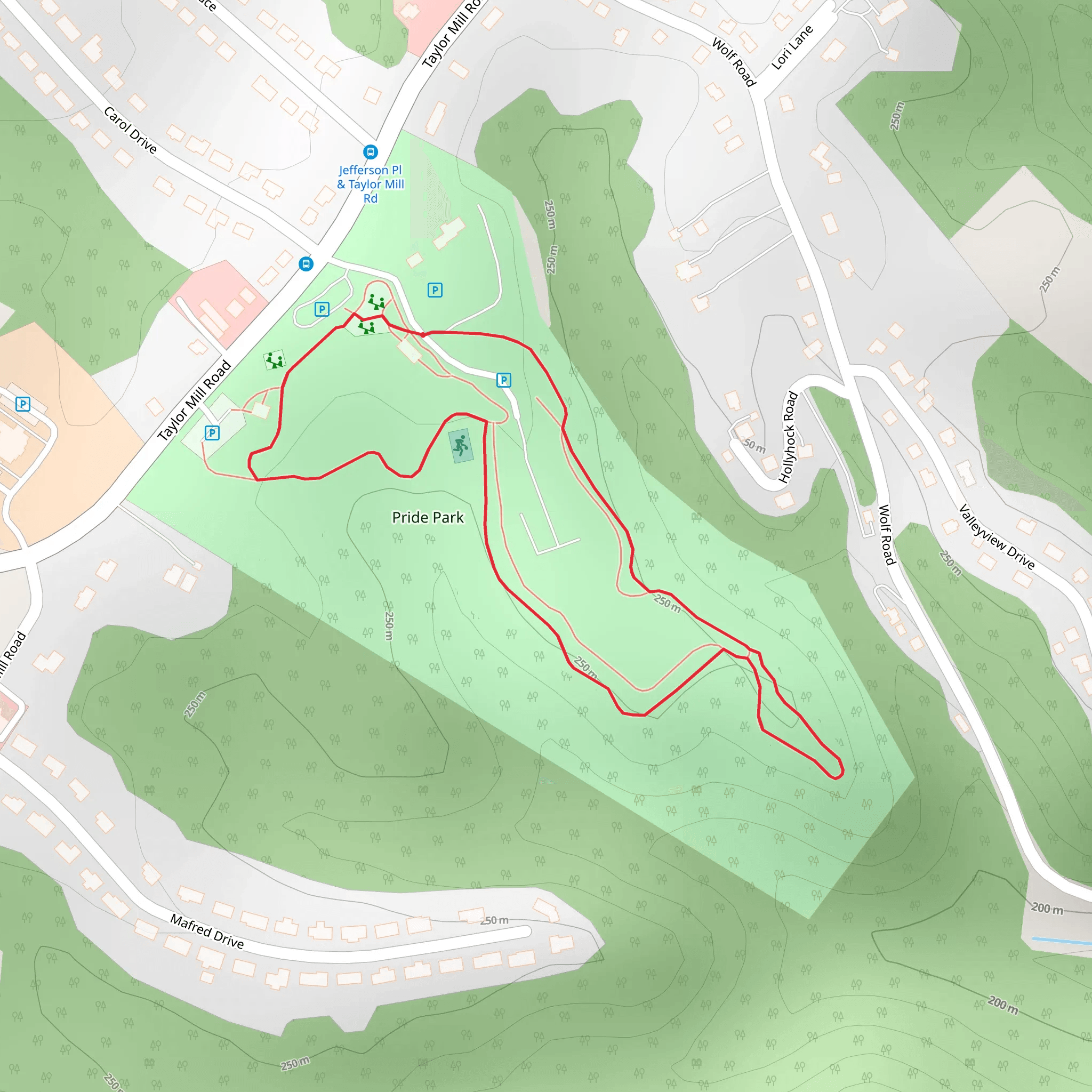 Pride Park Loop mobile static map