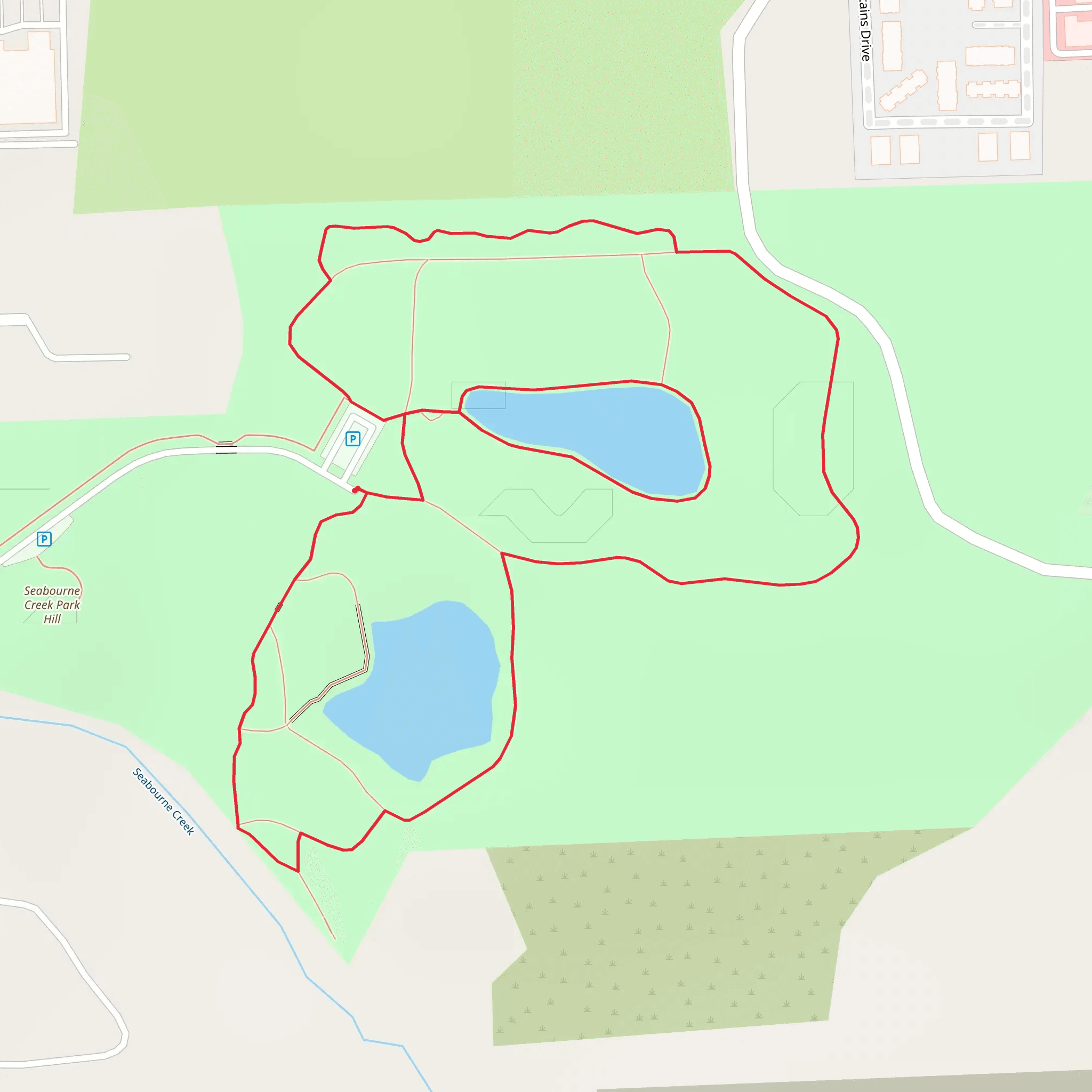Seabourne Creek Park Loop mobile static map