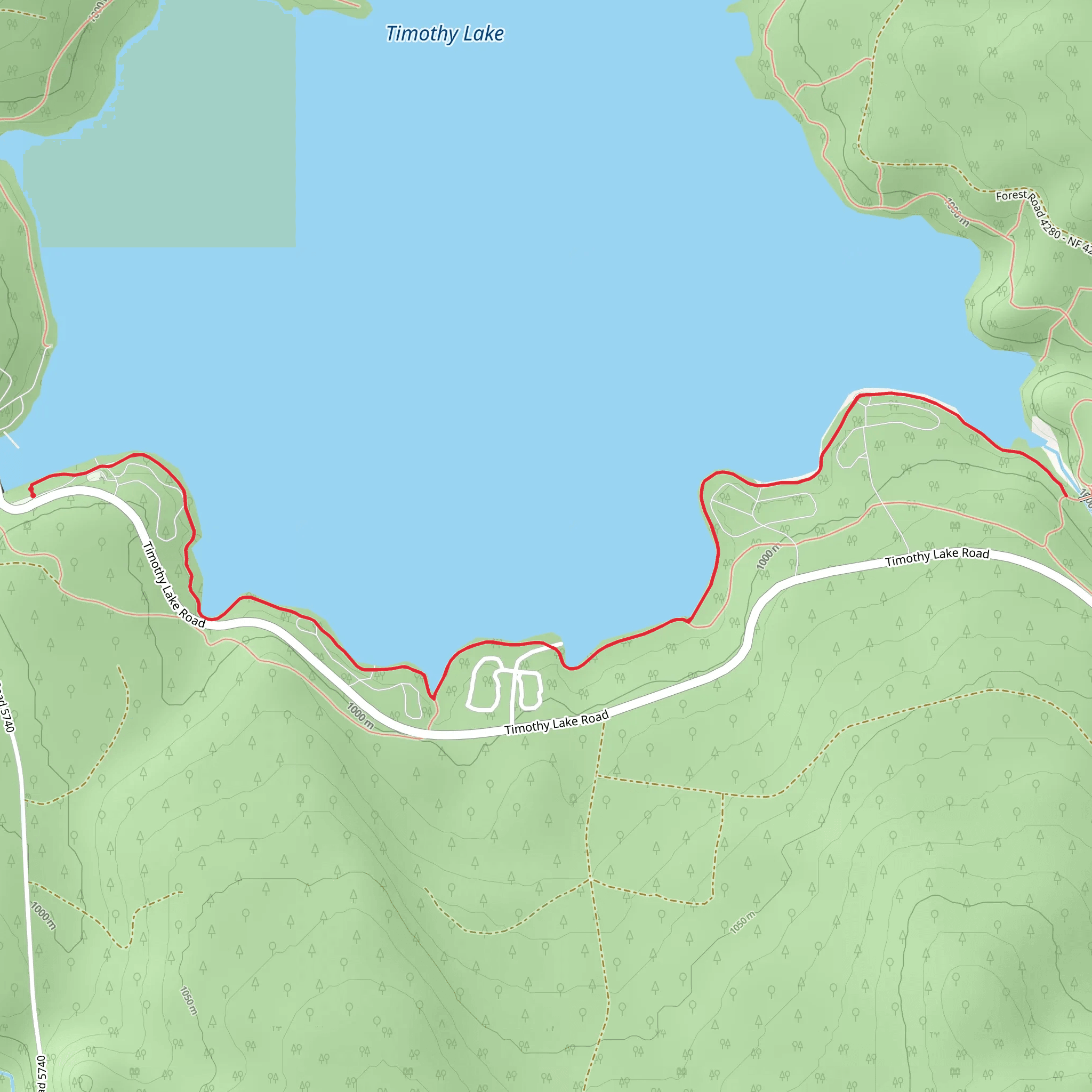Southshore Trail mobile static map