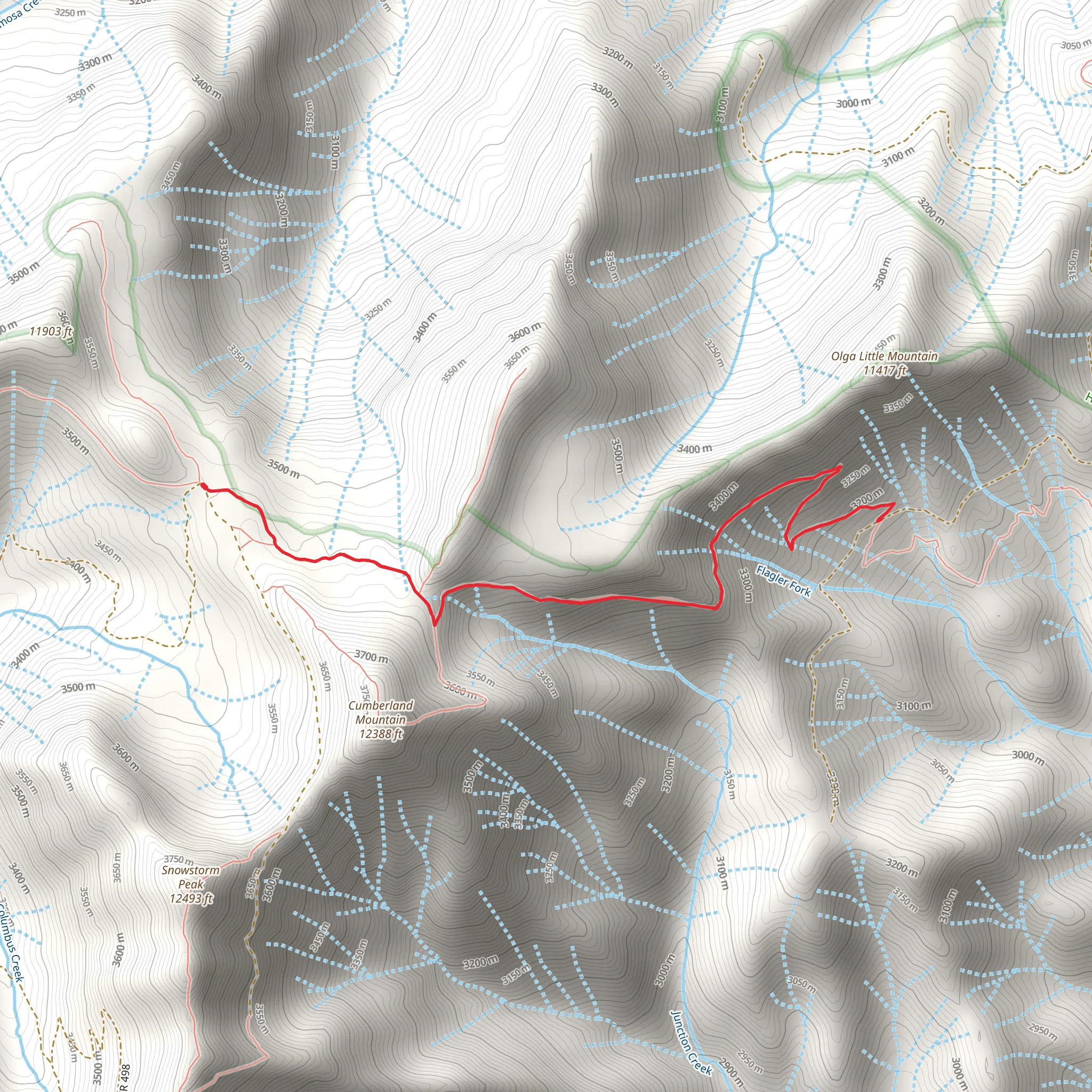 Sliderock Trail mobile static map