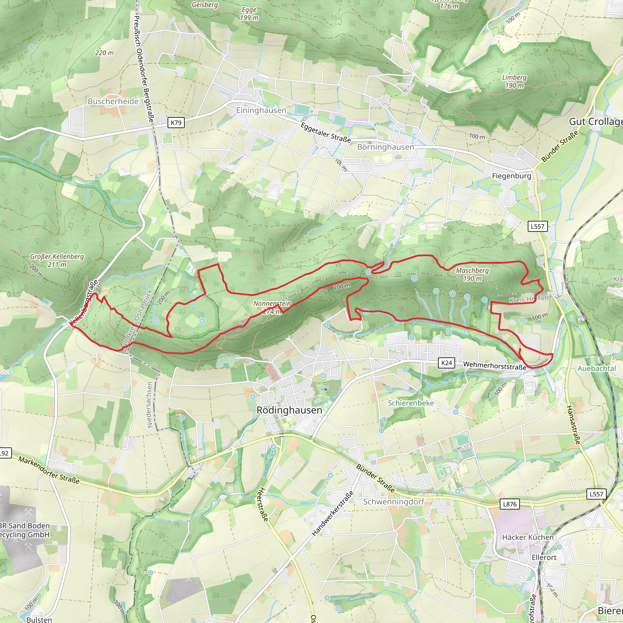 Gehle and Maschberg Loop mobile static map