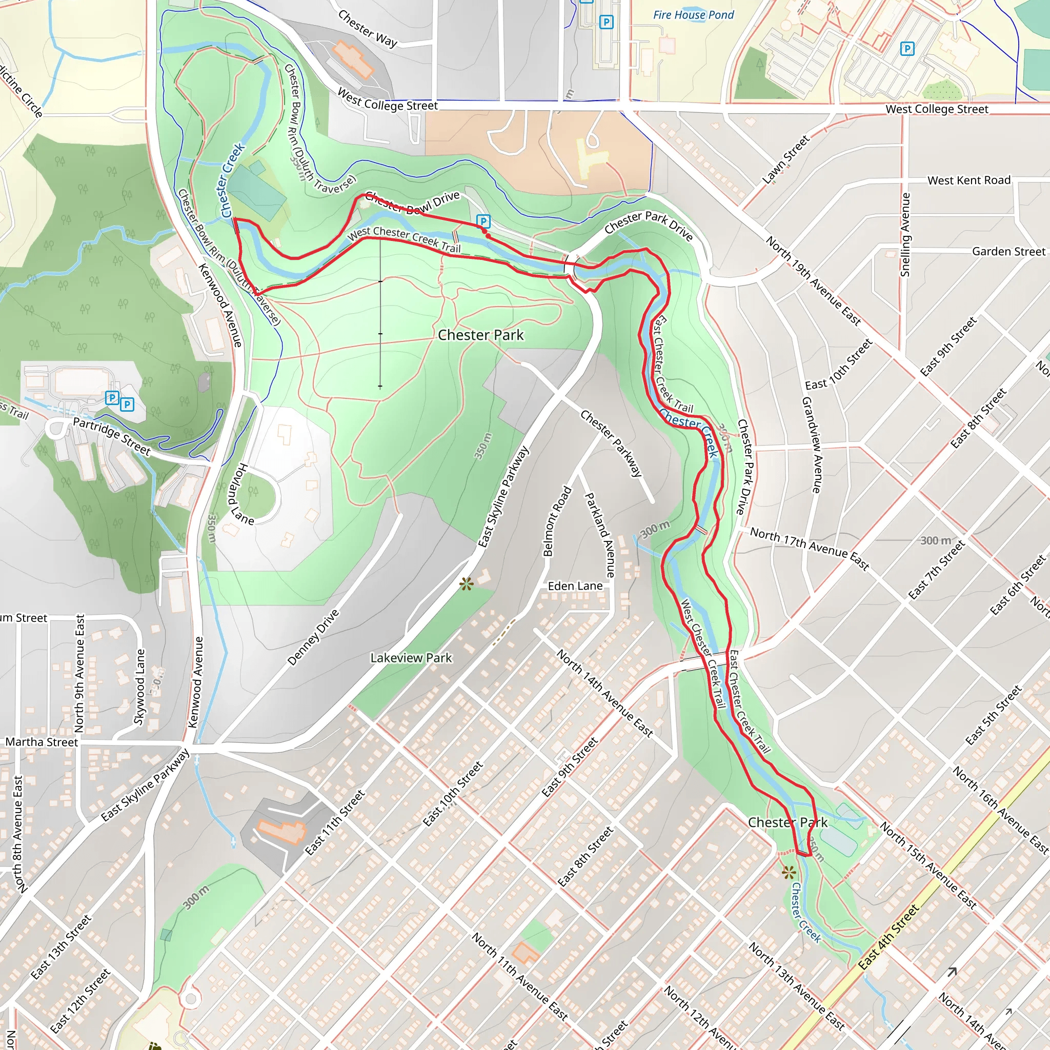 West Chester Creek Loop Trail mobile static map