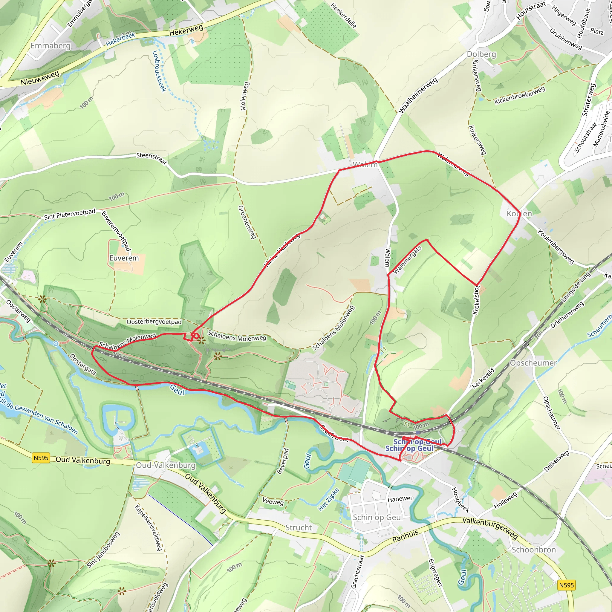 Oosterveelpad and Walermerkvoetpad Loop mobile static map