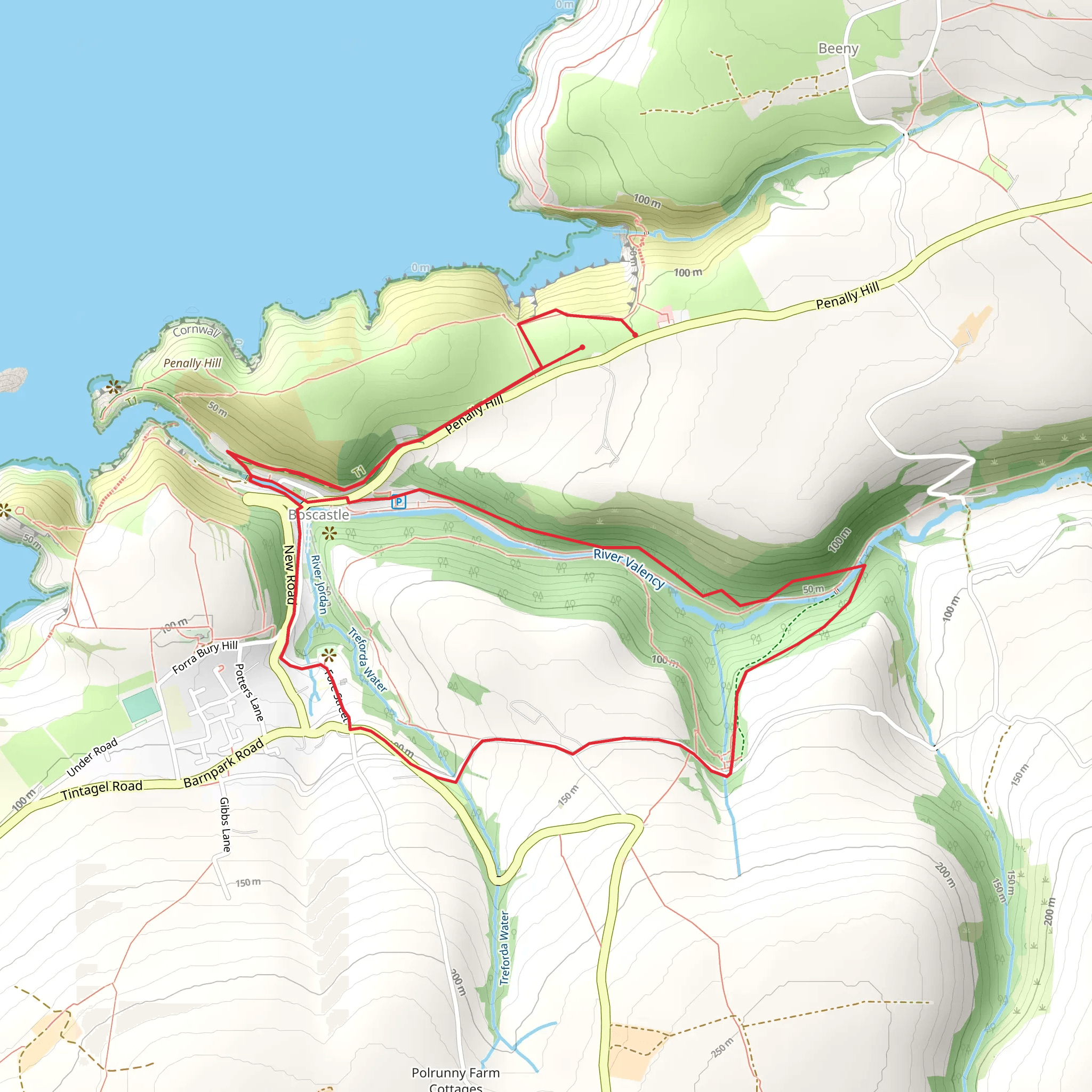 Boscastle Farm Shop - Minster Church mobile static map