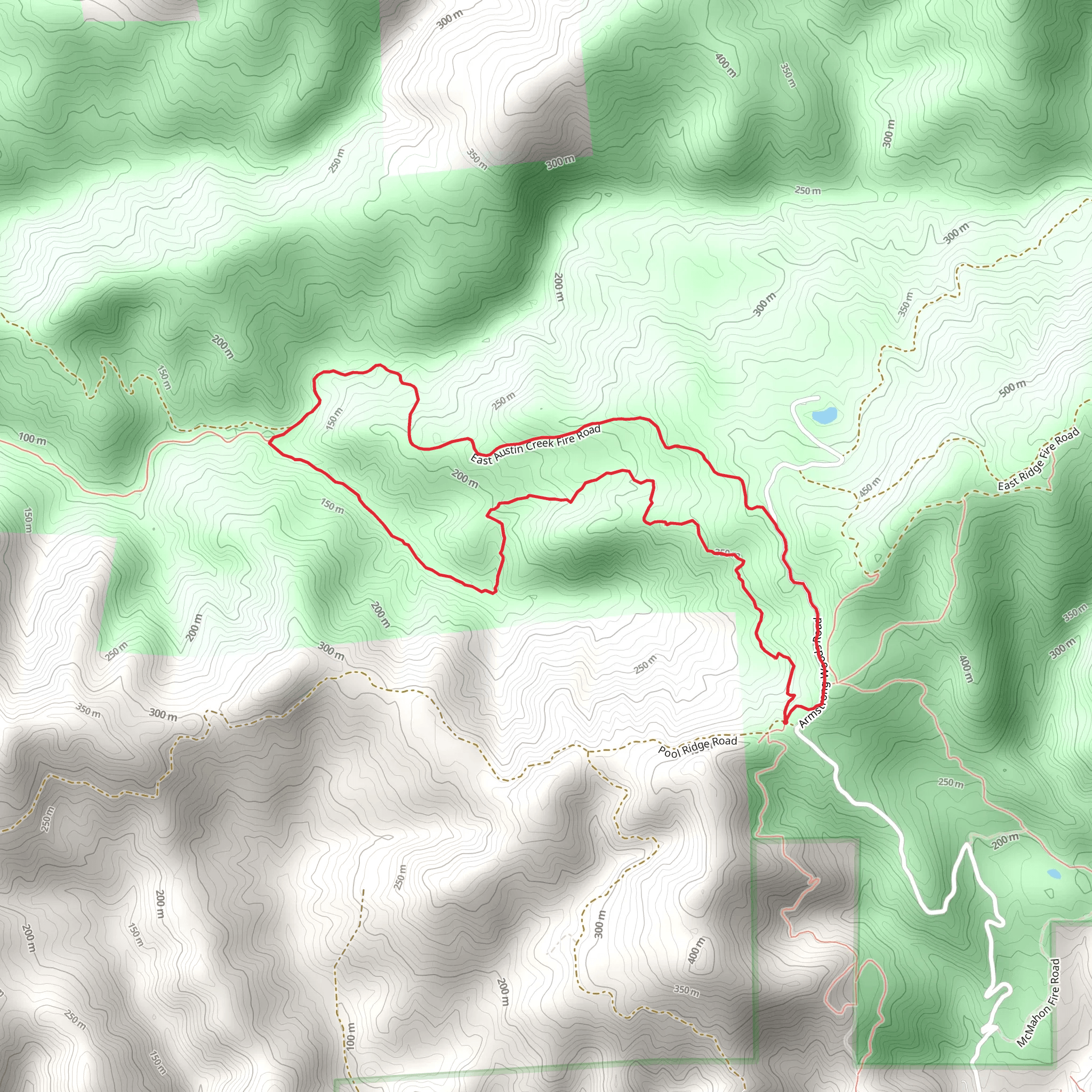 Gilliam Creek and East Ridge Loop Trail mobile static map