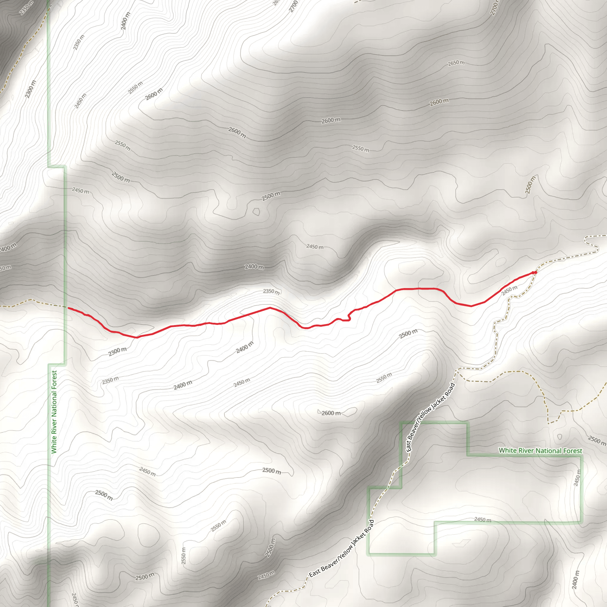 East Beaver Trail mobile static map