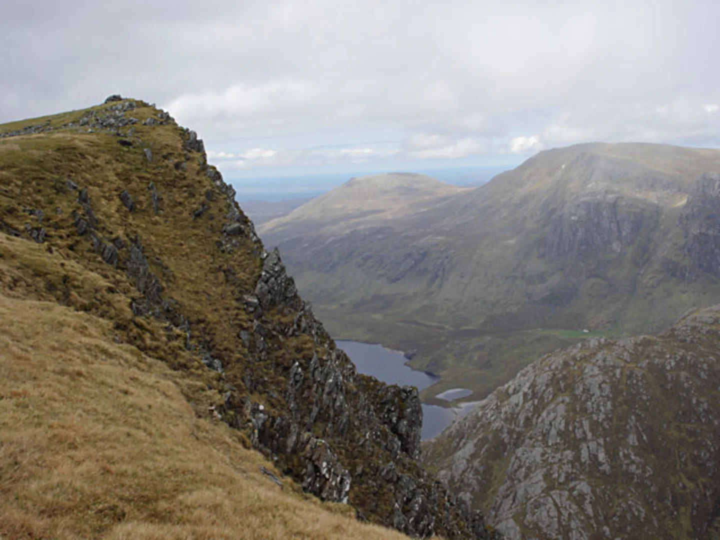 An image depicting the trail Beinn Lair and Marathon Ridge Loop from Poolewe and its surrounding area.
