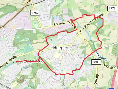 Oelteich via Baumheide and Bielefeld Bad Salzuflen