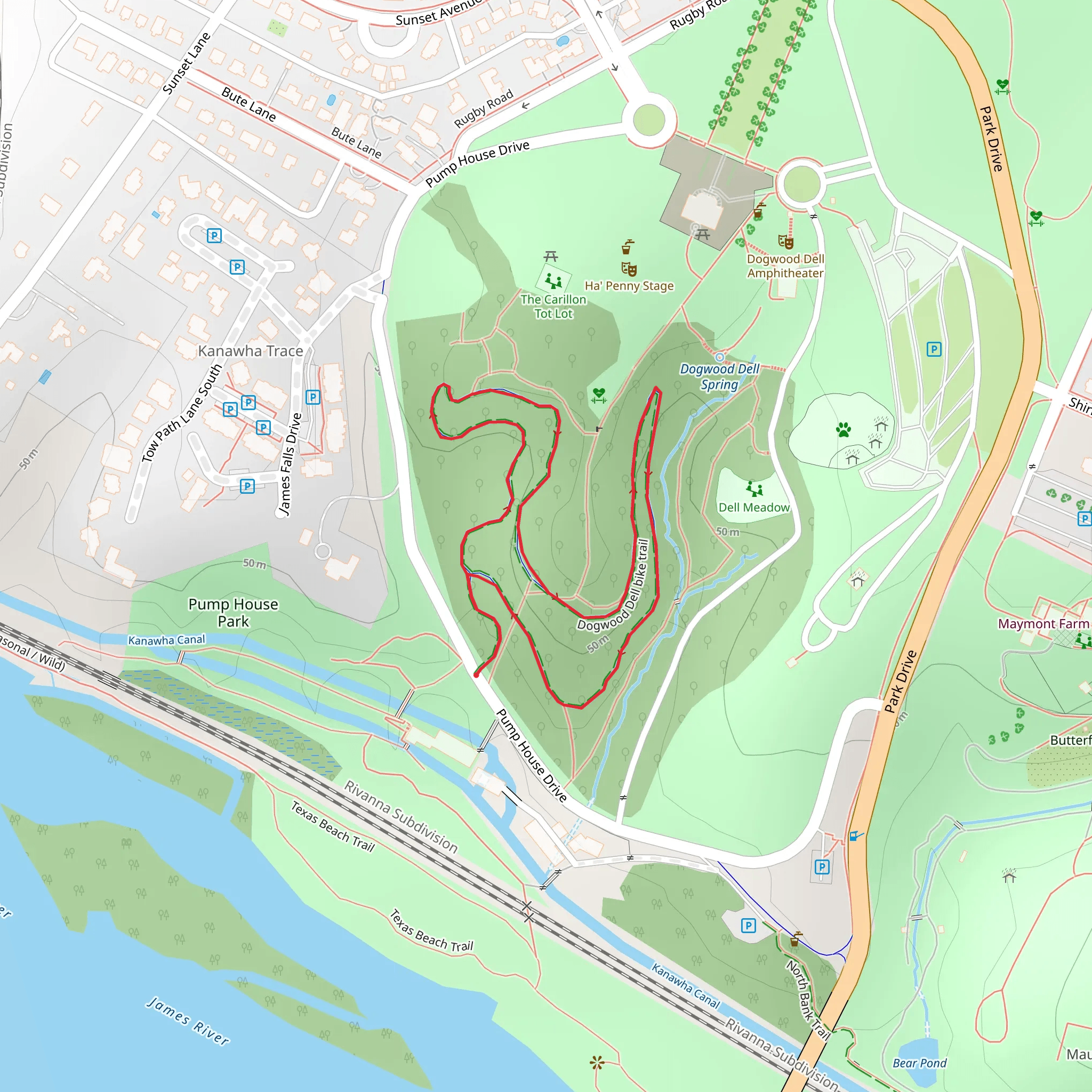 Dogwood Dell Loop mobile static map