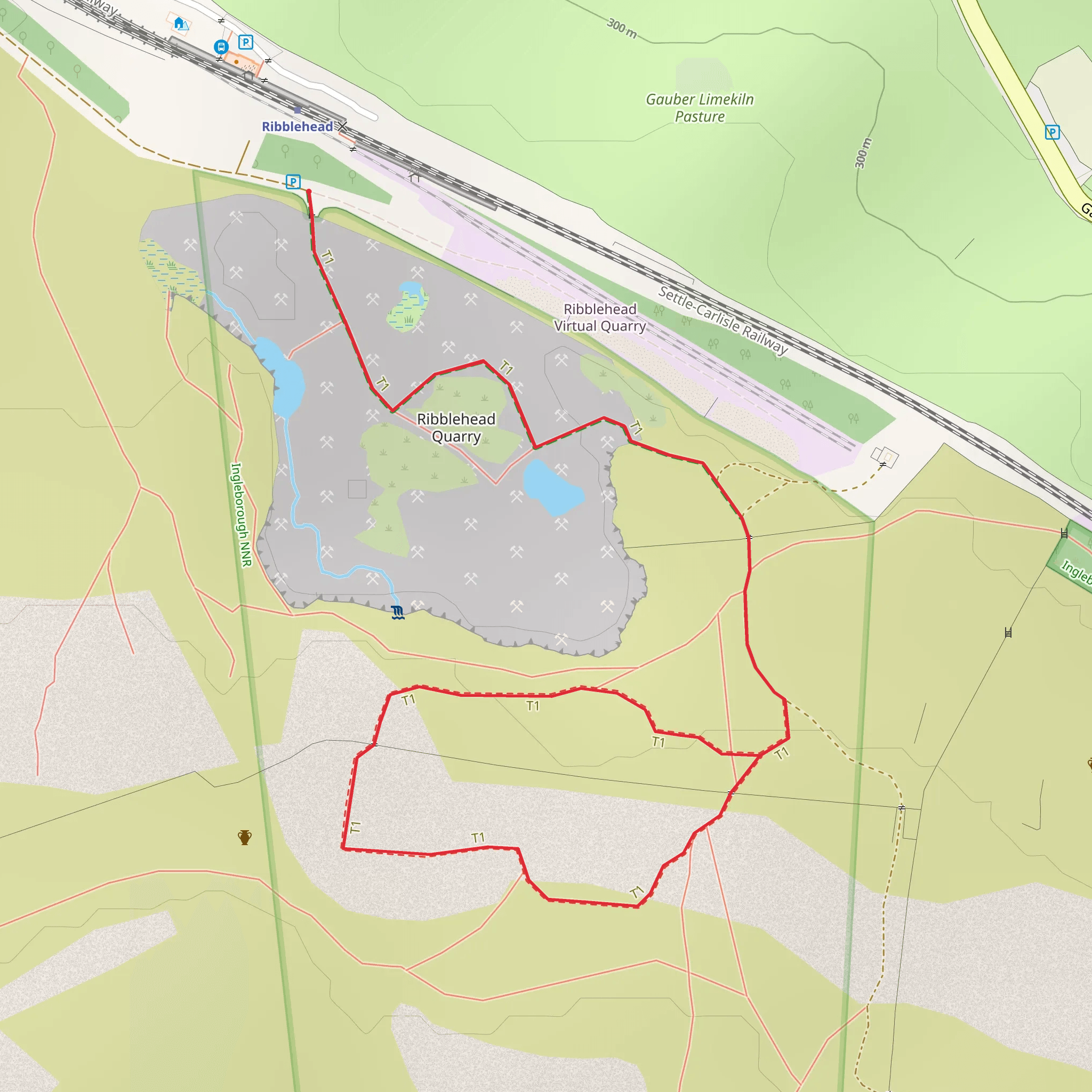 Ribblehead Quarry Loop Walk mobile static map