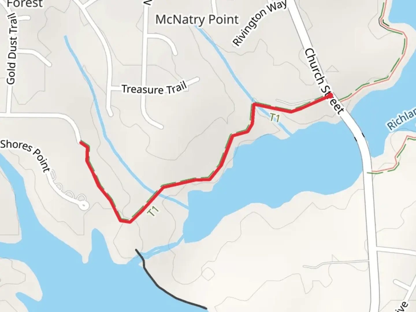 An image depicting the trail West House Trail and its surrounding area.