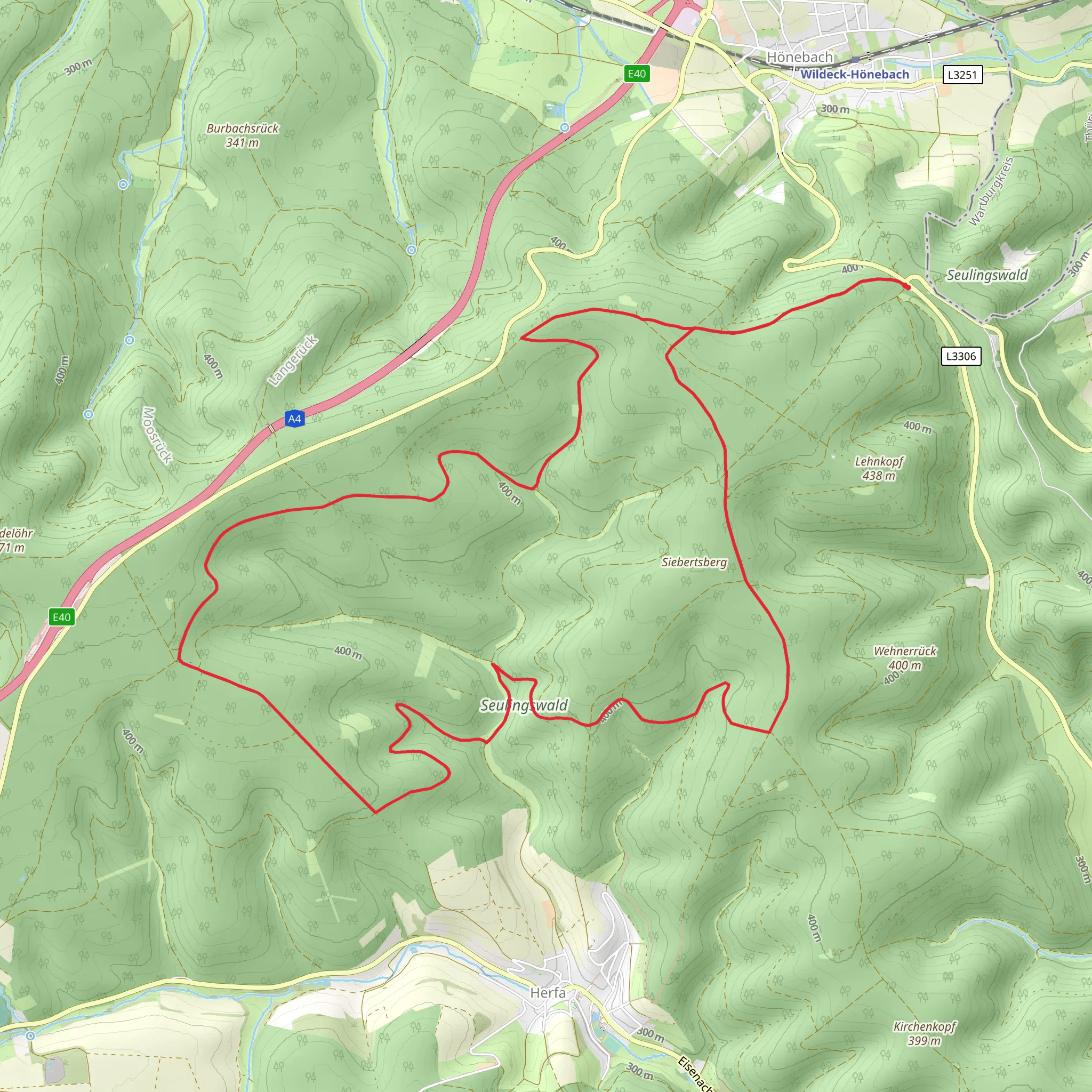 Seulingswald Loop mobile static map