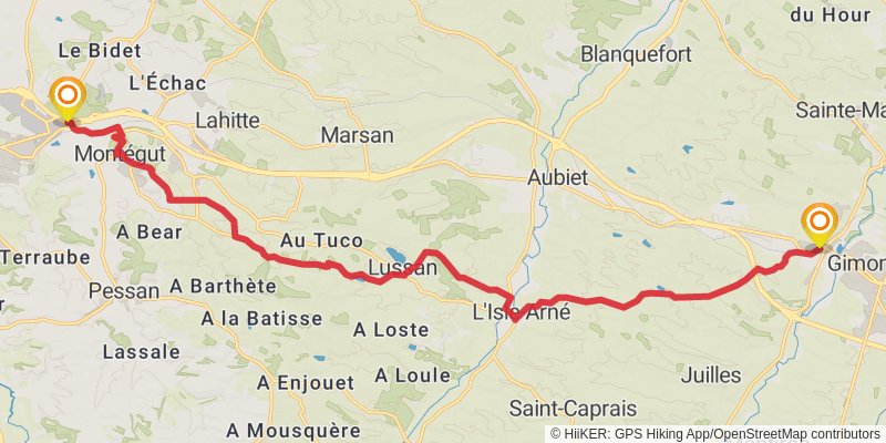 Via Tolosana stage 29 Map