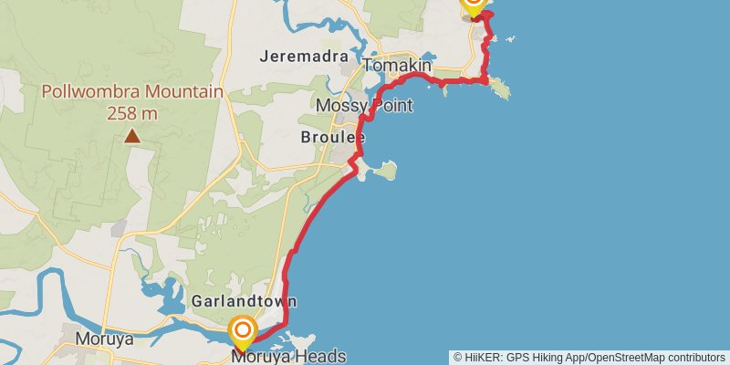 The Great South Coast Walk stage 18 Map