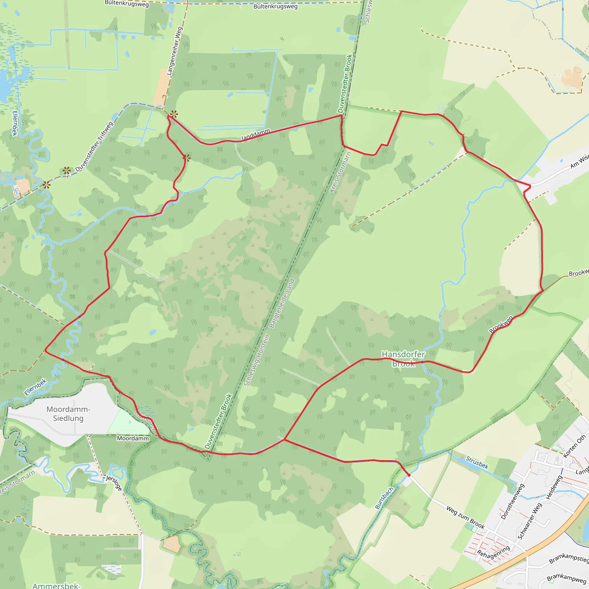 Hansdorfer Brook and Urbrook Loop mobile static map
