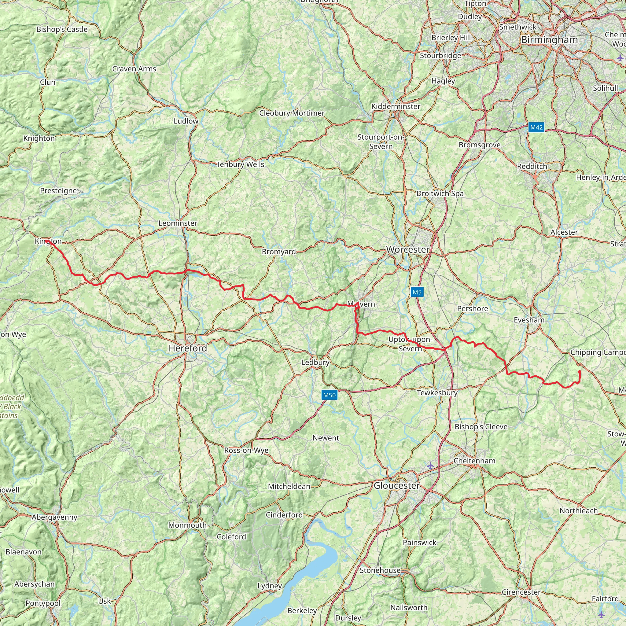 Wyche Way mobile static map