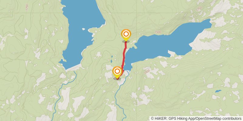 Cherry Lake and Huckleberry Lake via Huckleberry Trail stage 4 Map