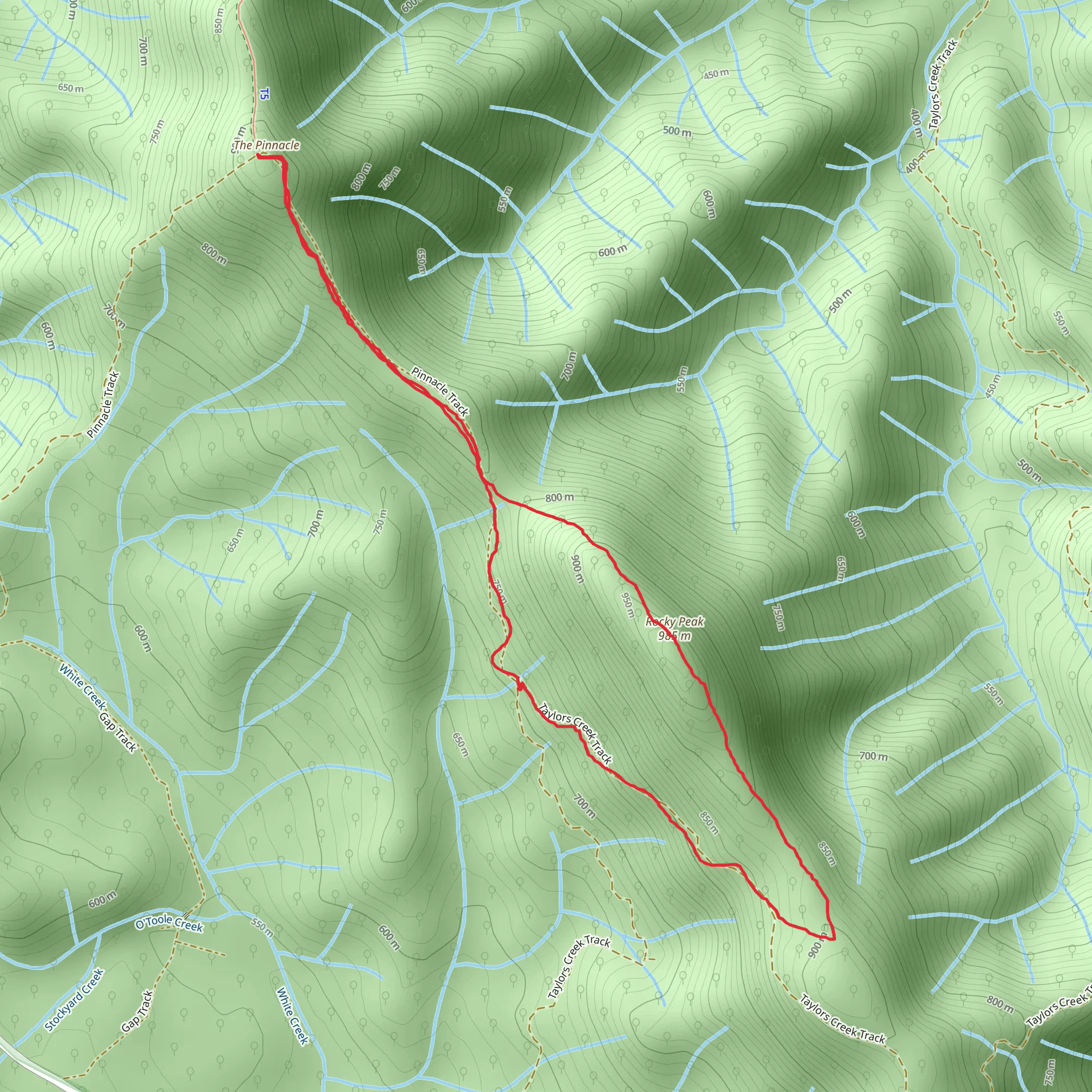 Rocky Peak and The Pinnacle Trail mobile static map