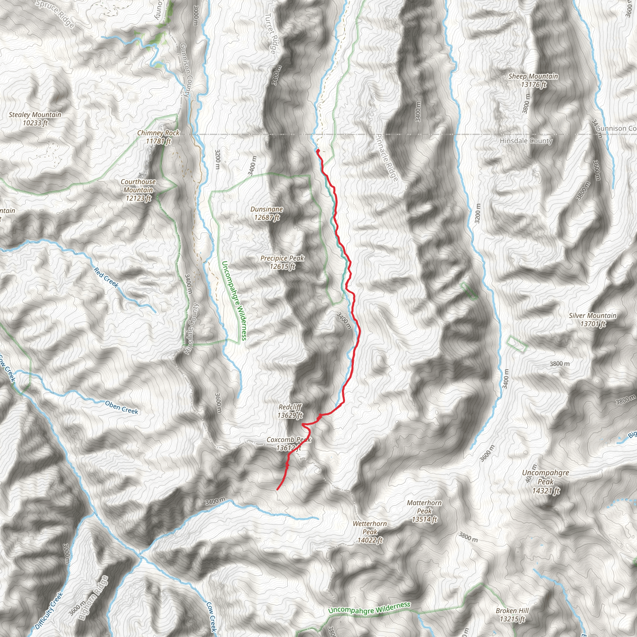 Coxcomb Trail mobile static map