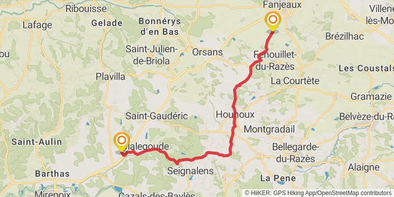 GR 78 - Sentier de Piémont stage 3 Map