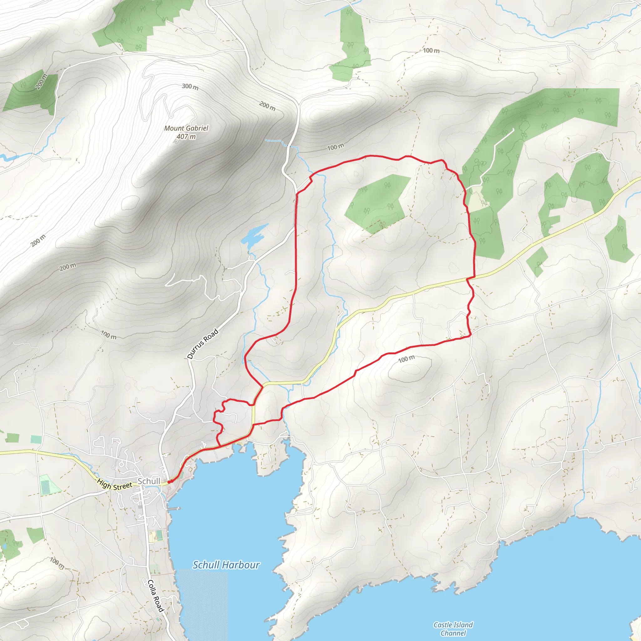 Fastnet Trails - Derryconnell Loop mobile static map