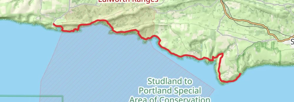 South West Coast Path stage 50 Map