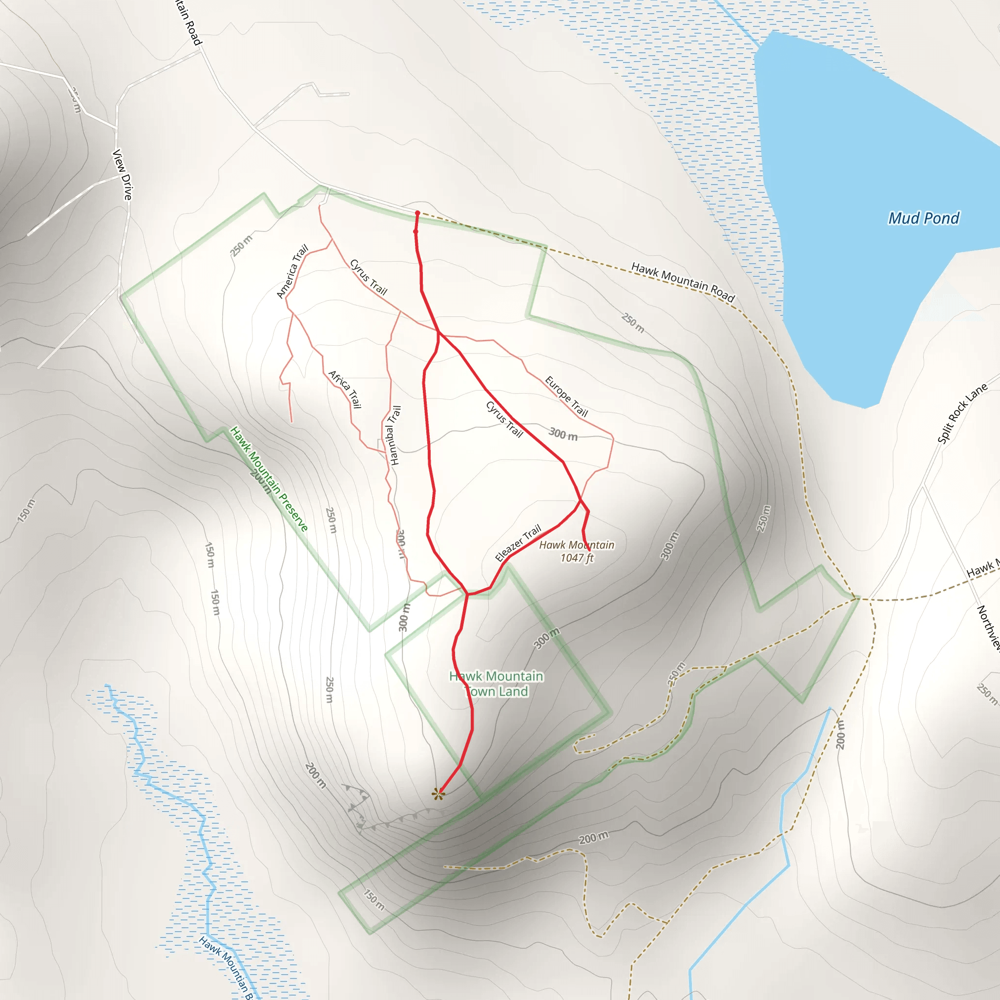 Hawk Mountain Loop mobile static map
