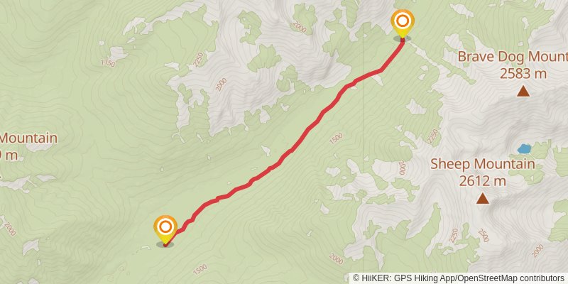 Park Creek via South Boundary Trail stage 2 Map