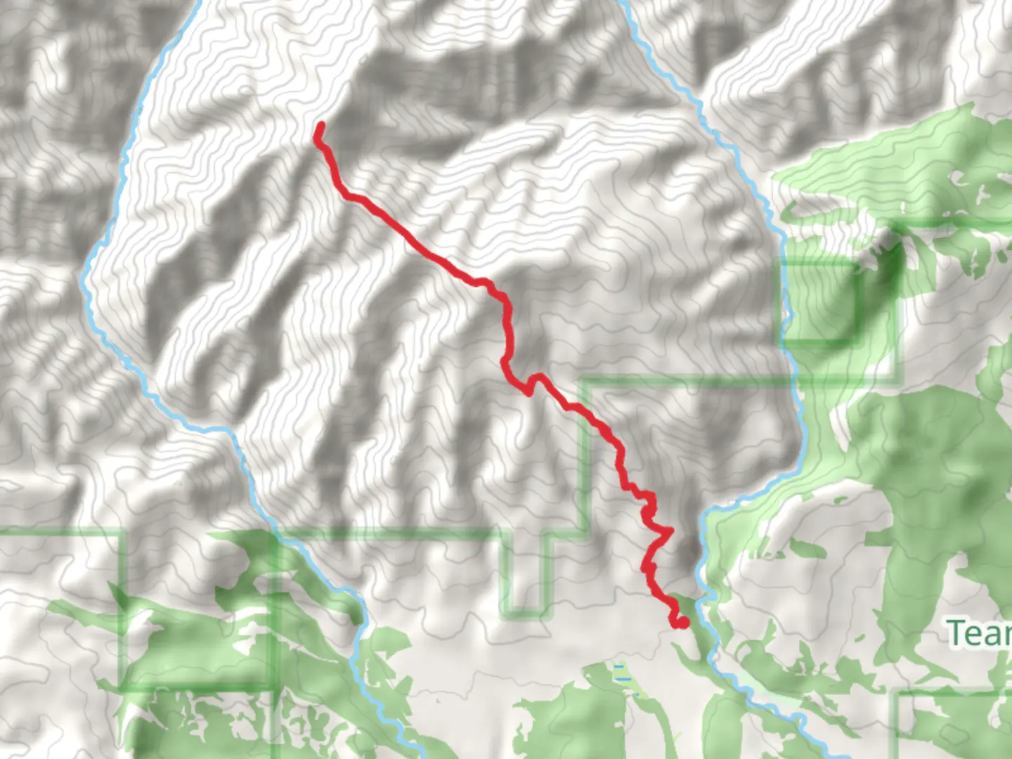 An image depicting the trail Elbow Peak via Yellow Hill Trail and its surrounding area.