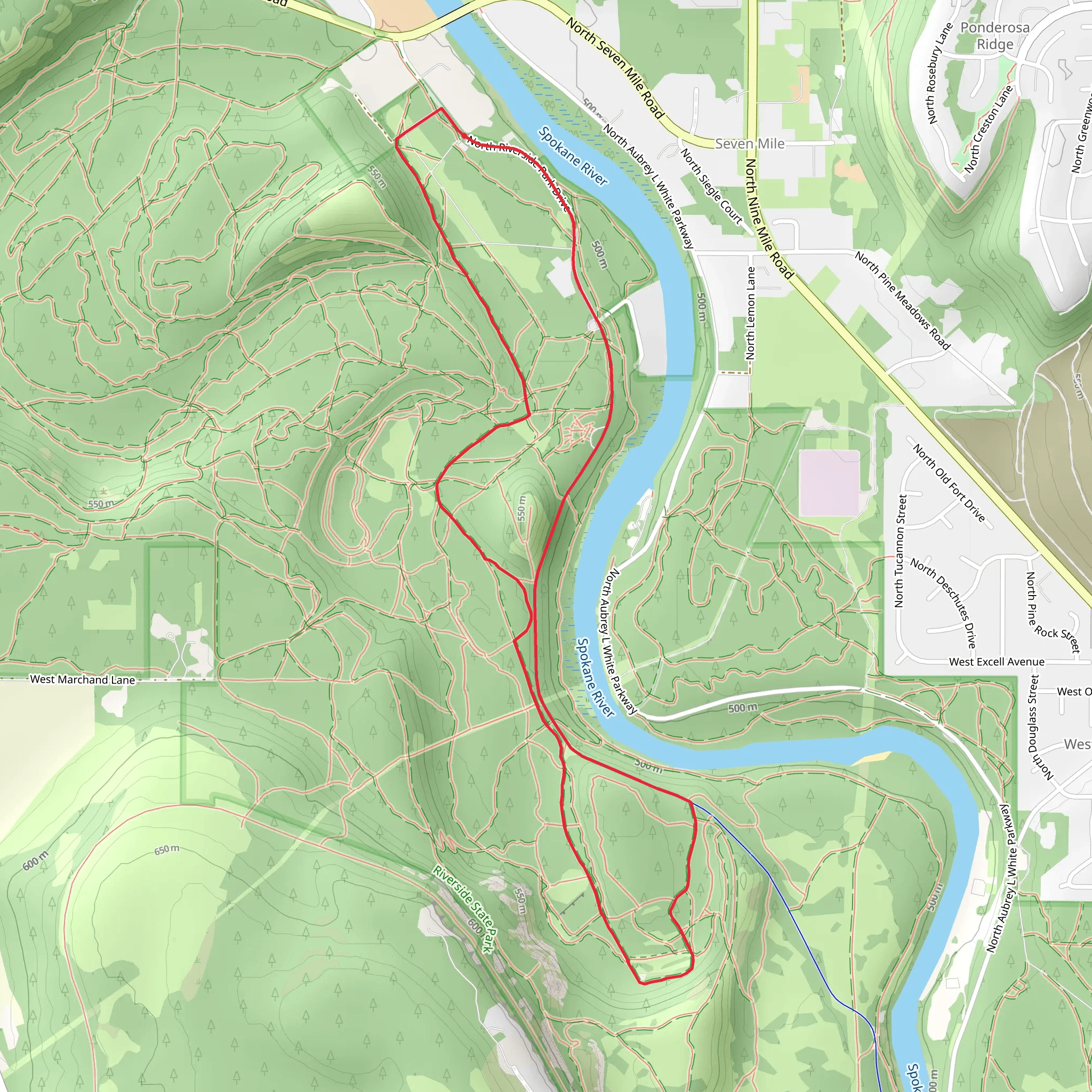 Trail 25, Trail 222 and Centennial Trail mobile static map