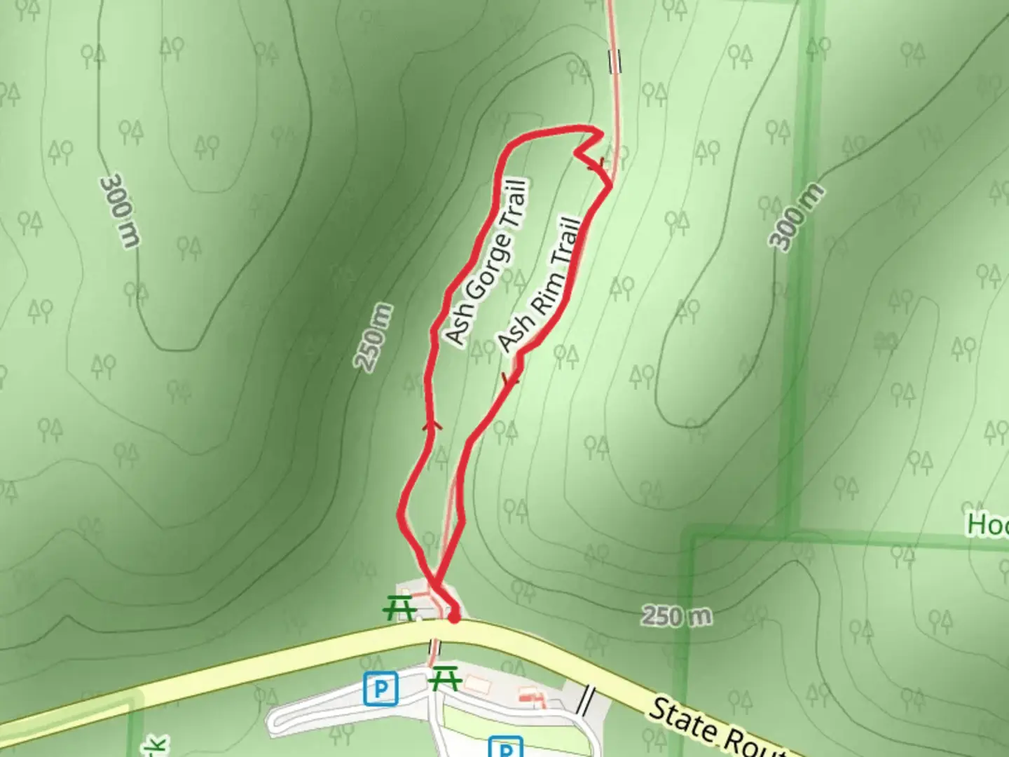 An image depicting the trail Ash Rim Loop Trail and its surrounding area.