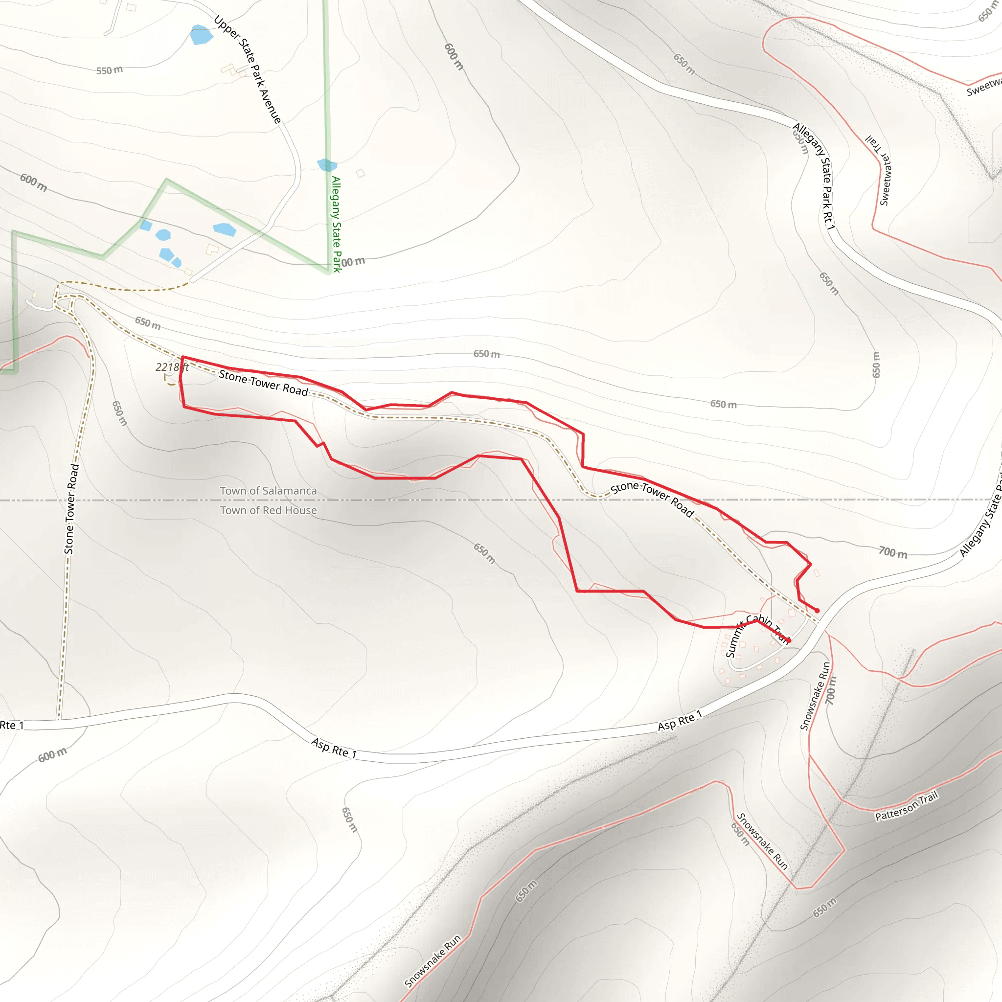 Lookout Tower and Summit Trail Camp Loop mobile static map