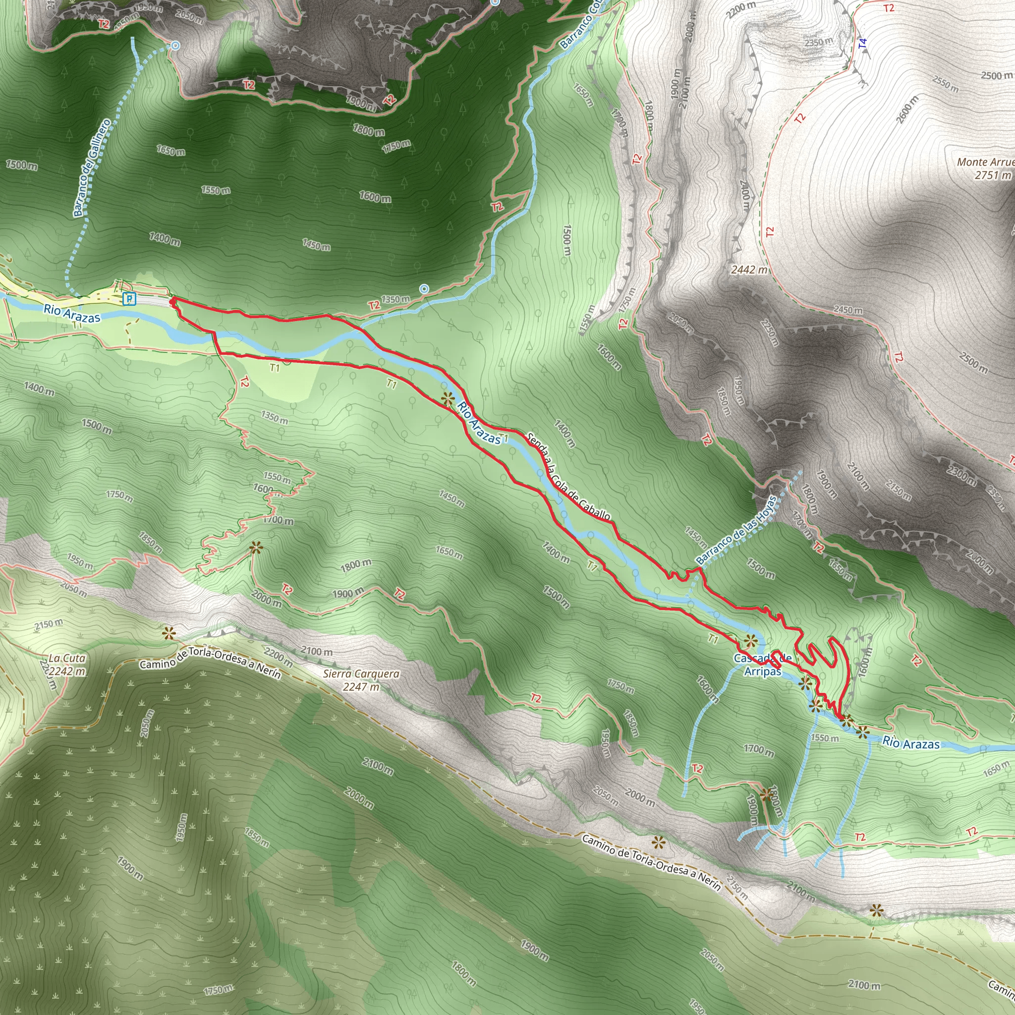 Pradera de Ordesa - Cascadas del Estrecho mobile static map