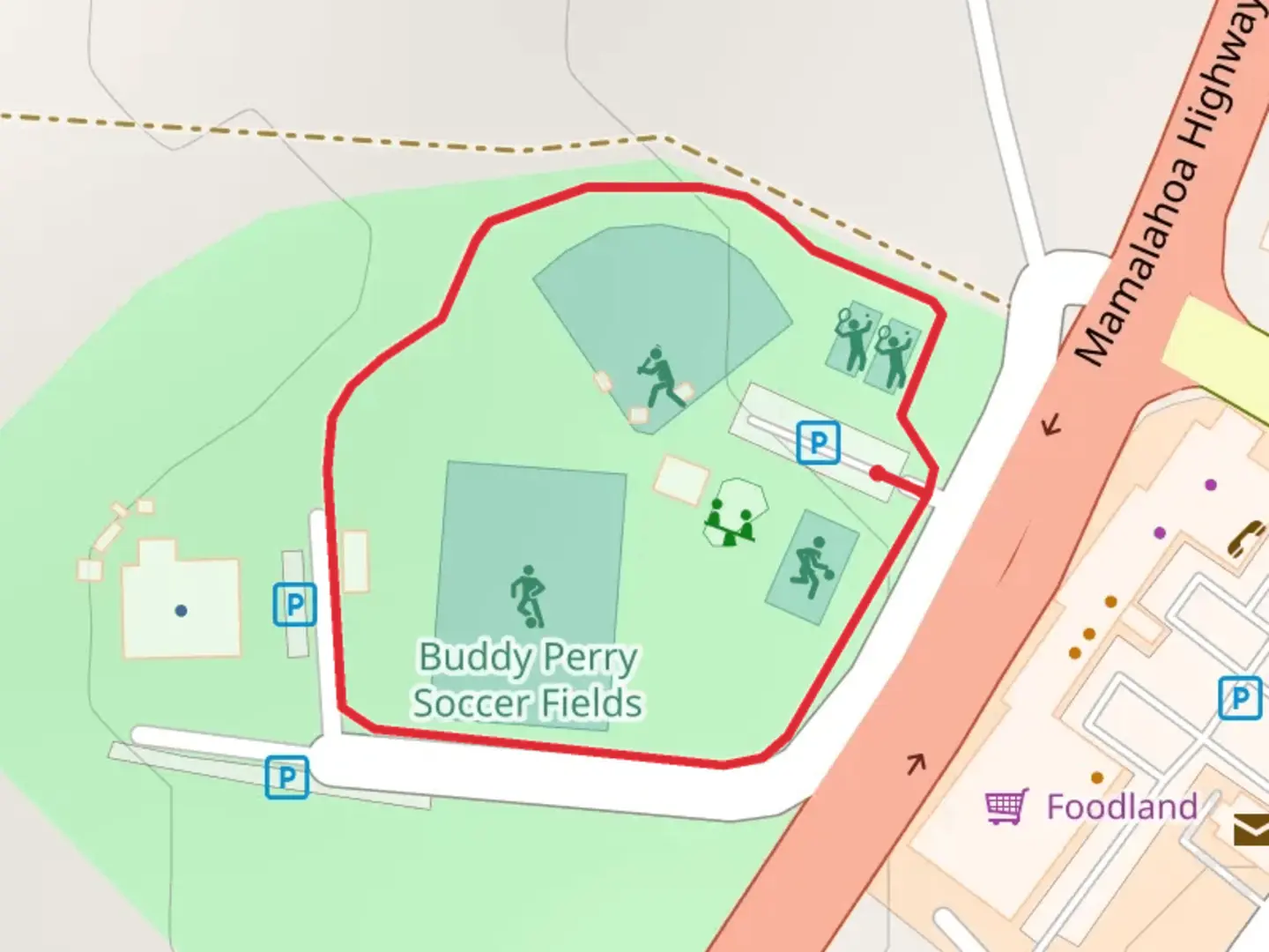 An image depicting the trail Mamalahoa Highway Loop and its surrounding area.