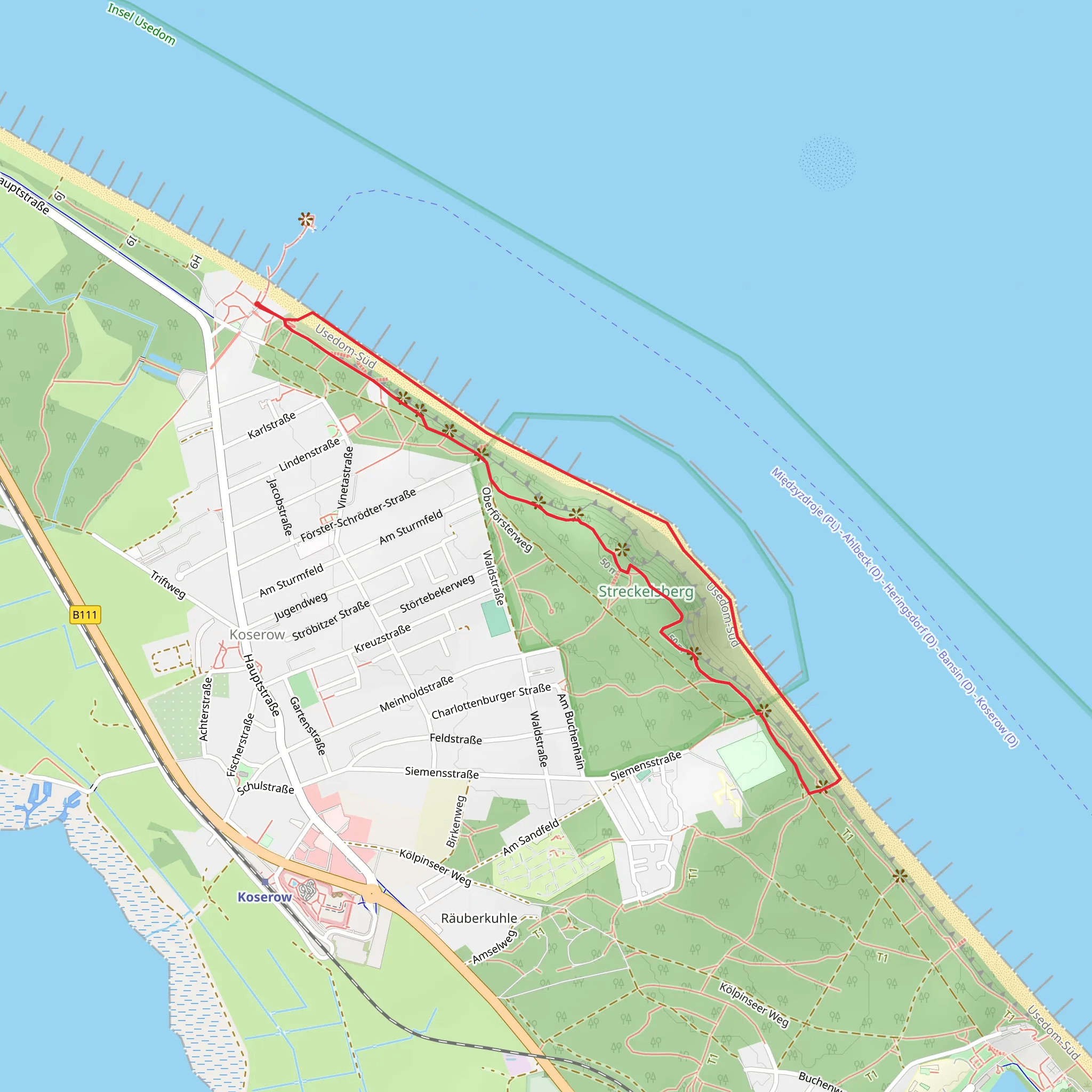 Streckelsberg Loop mobile static map