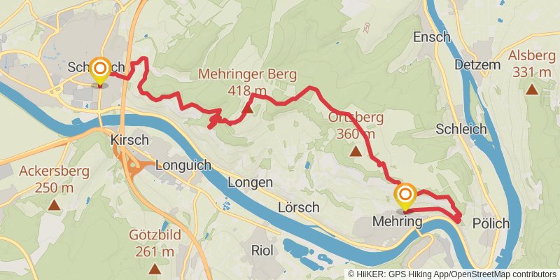Moselsteig stage 6 Map