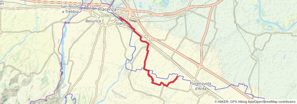 Via Francigena stage 82 Map