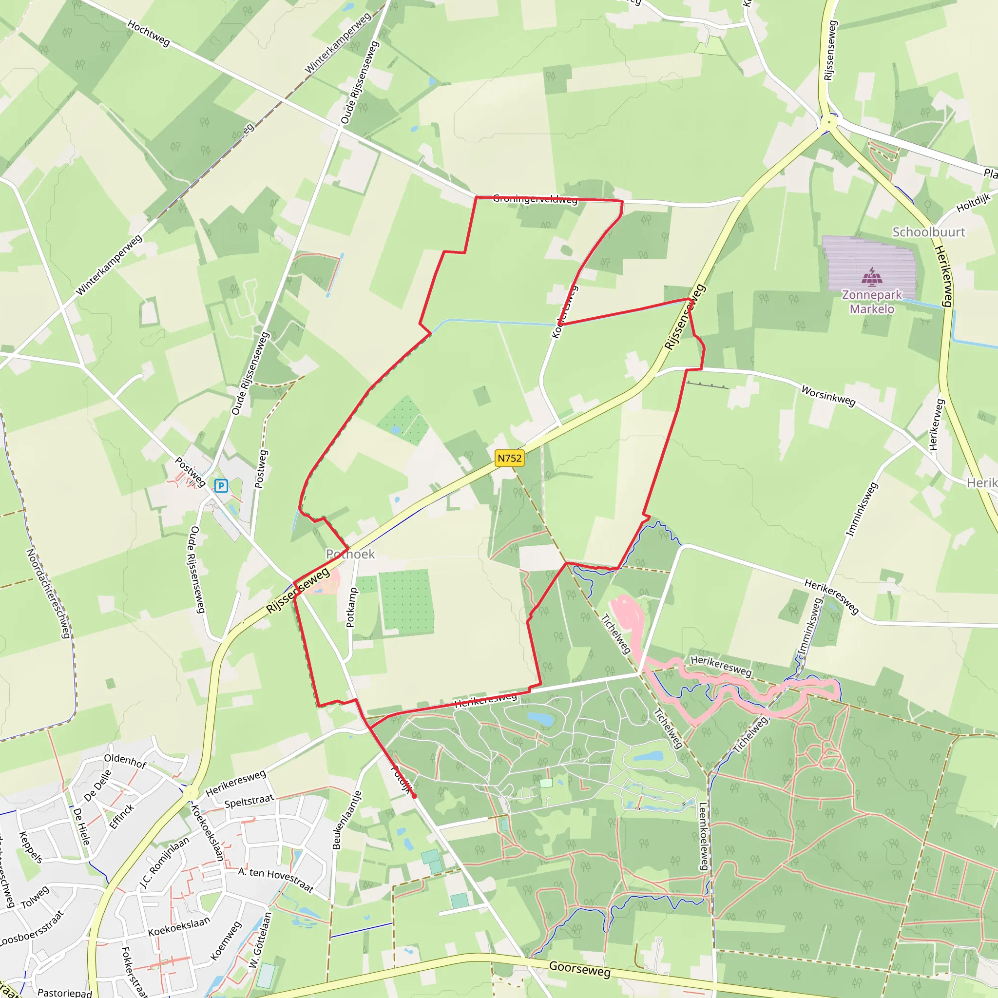 Ommetje Goastokpad Pothoek Loop mobile static map