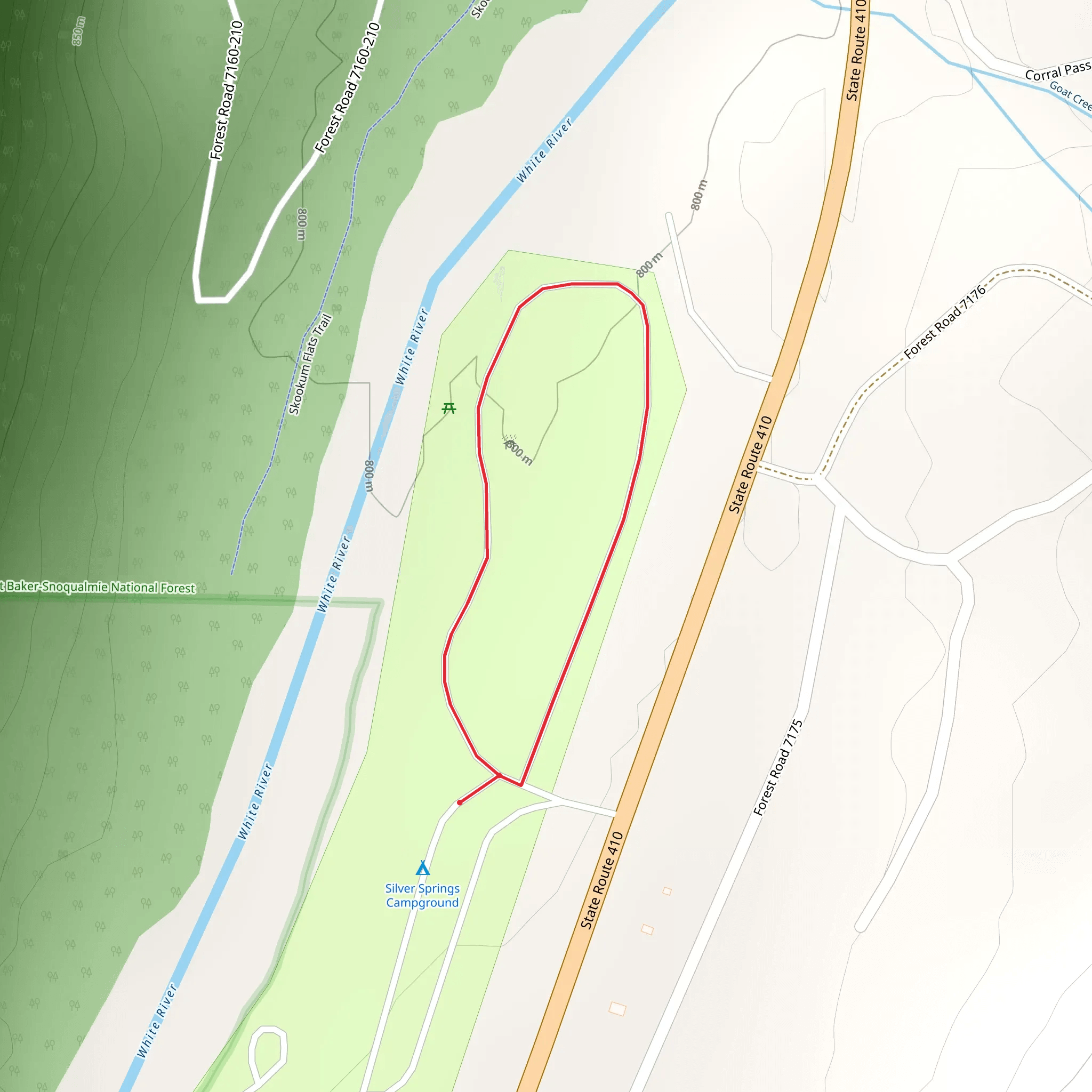 Silver Springs Trail mobile static map