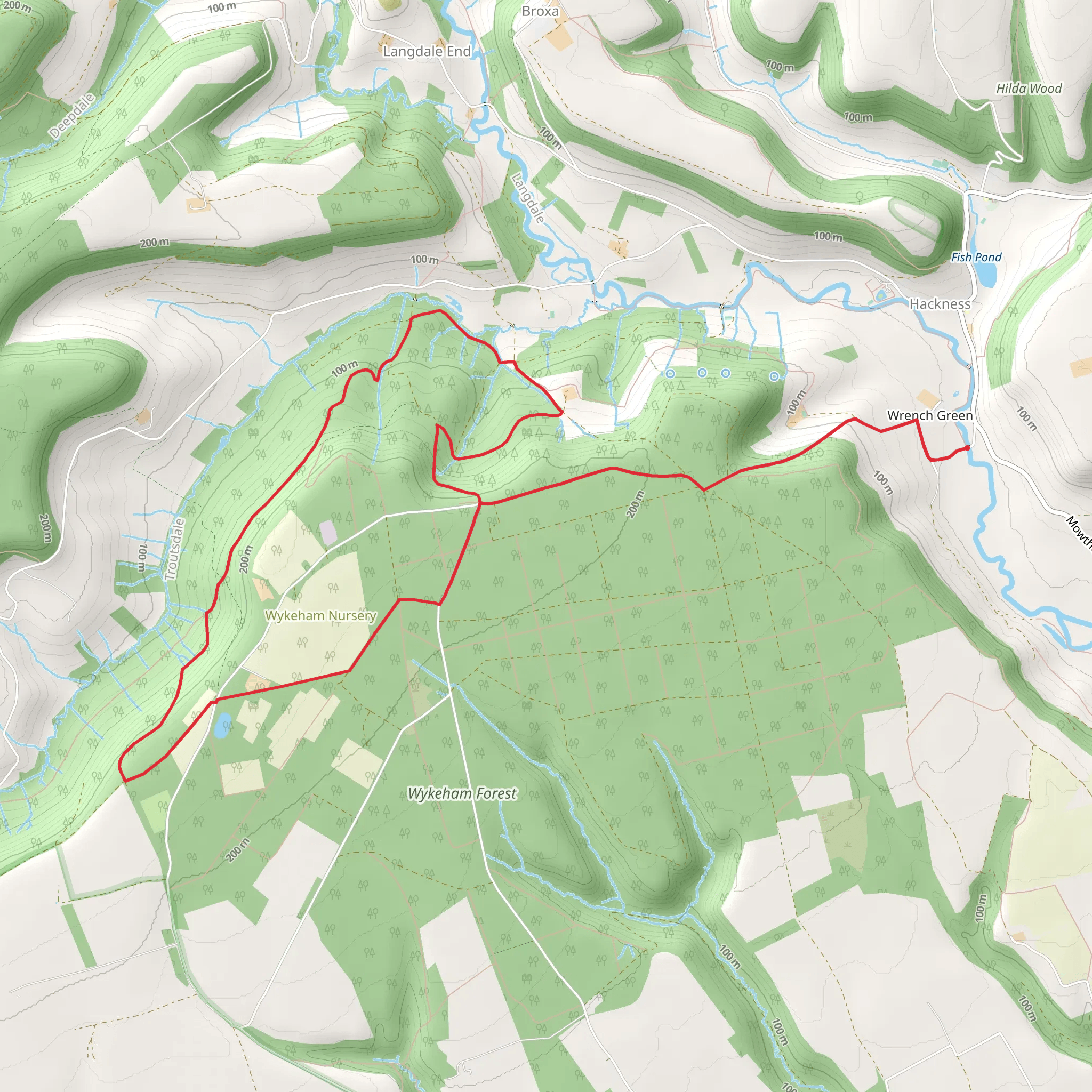 Wykeham Forest Loop - Wrench Green mobile static map