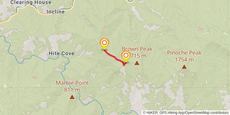 Pinoch Ridge Trail stage 2 Map