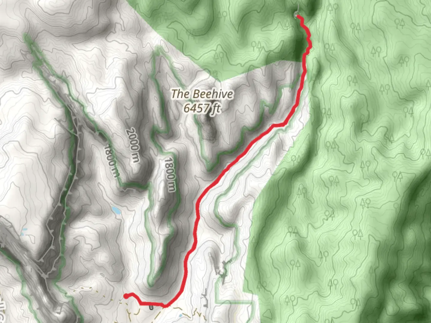 An image depicting the trail Squirrel Canyon Trail and Short Creek and its surrounding area.