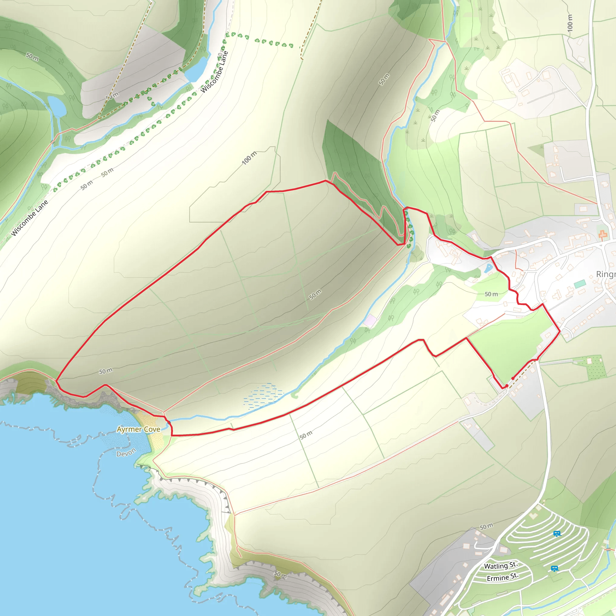 Ringmore to Ayrmer Cove Walk mobile static map