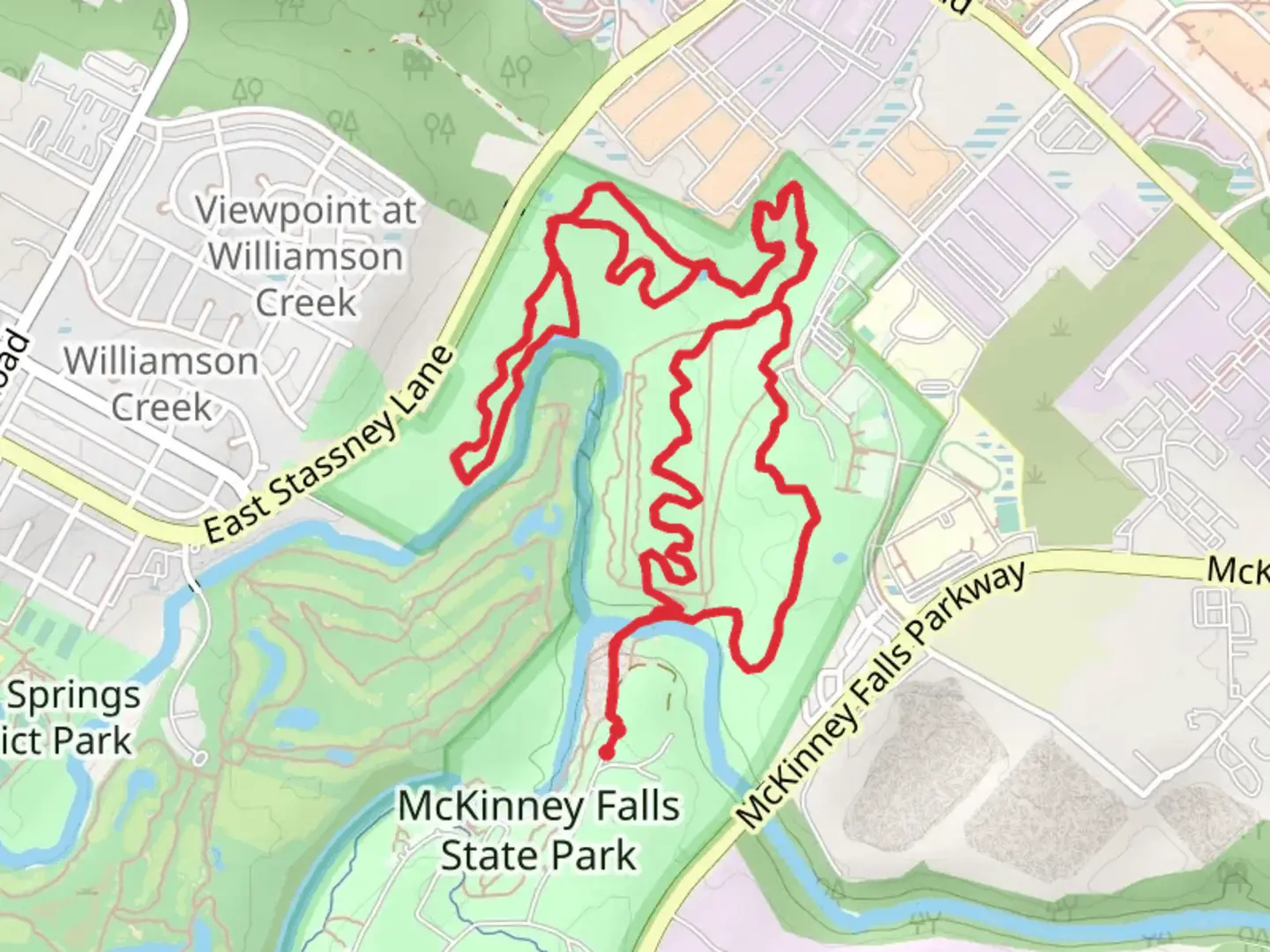 An image depicting the trail Williamson Creek Overlook Trail and Flint Rock Loop and its surrounding area.