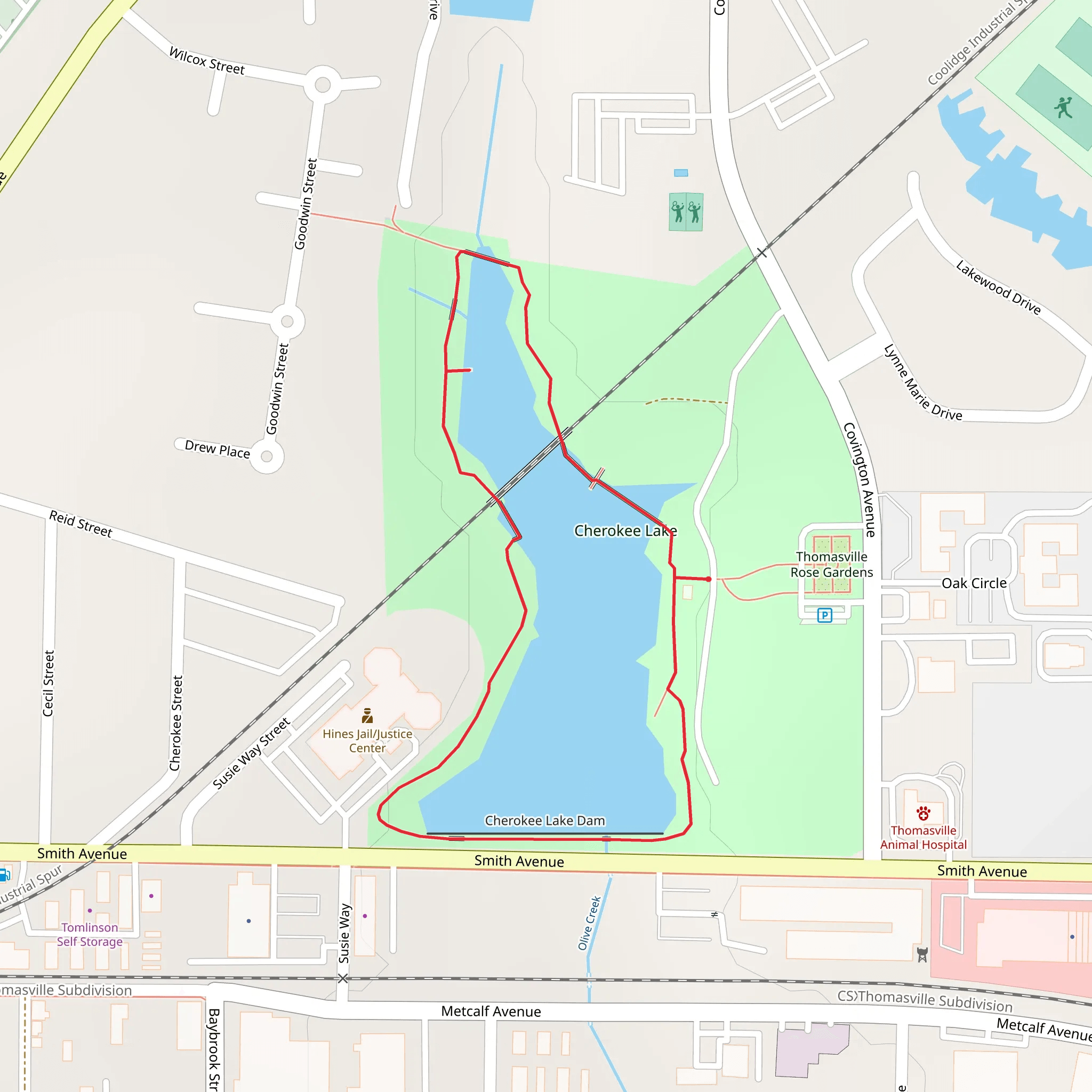Lake Cherokee Loop mobile static map