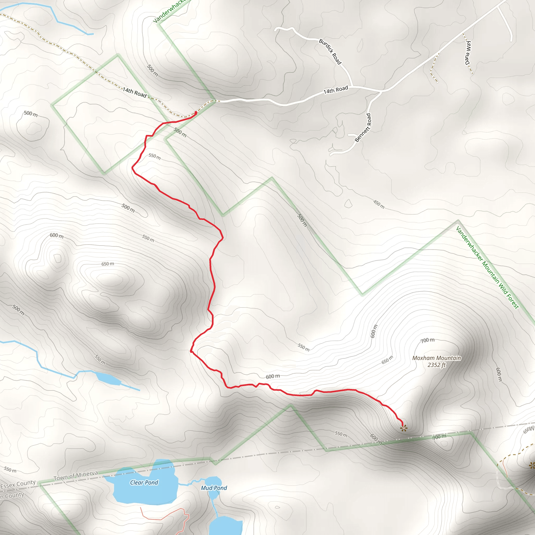 Moxham Mountain Trail mobile static map