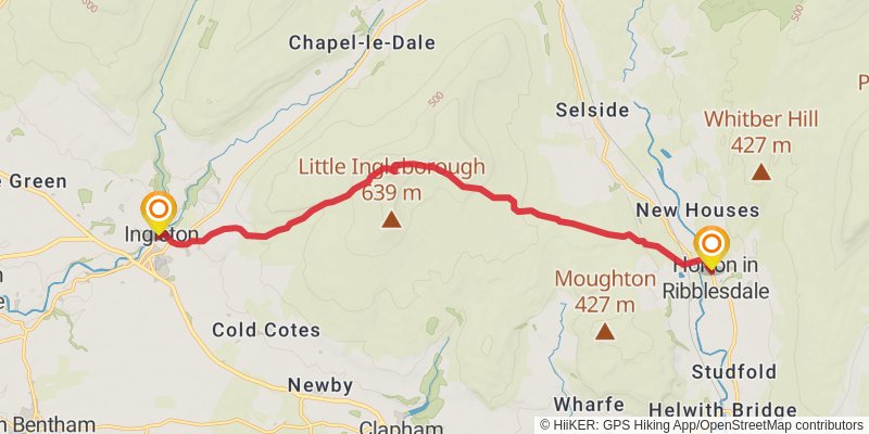 Skipton Loop via Pennine Way stage 4 Map